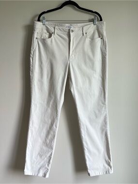 J. Jill Cotton White Corduroy Straight-Leg Women’s Plus Size 14 Pants